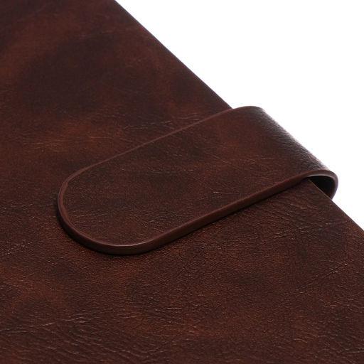 Ежедневник недатированный А5, 80 листов, в клетку, на гребне, обложка кожзам, с хлястиком, коричневый - Simaland фото 5