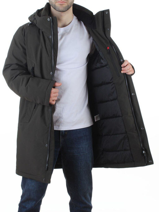 D6211 DK. GREEN Куртка мужская зимняя (200 гр. холлофайбер)