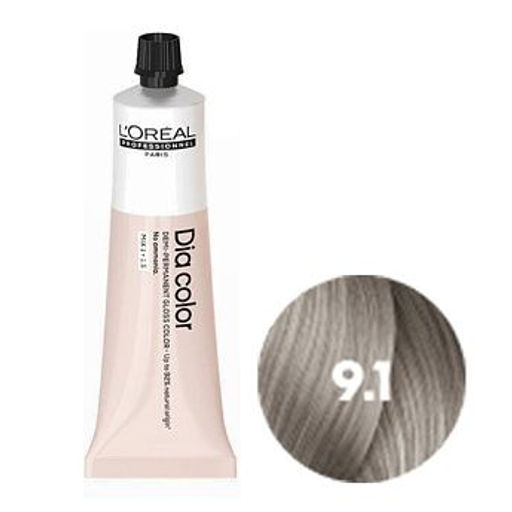 Dia color 9.1 Очень светлый блондин пепельный краска-блеск без аммиака, 60 мл Loreal