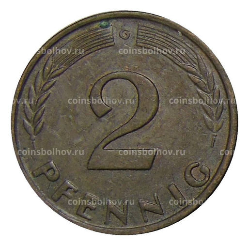 Монета 2 пфеннига 1960 года G Германия
