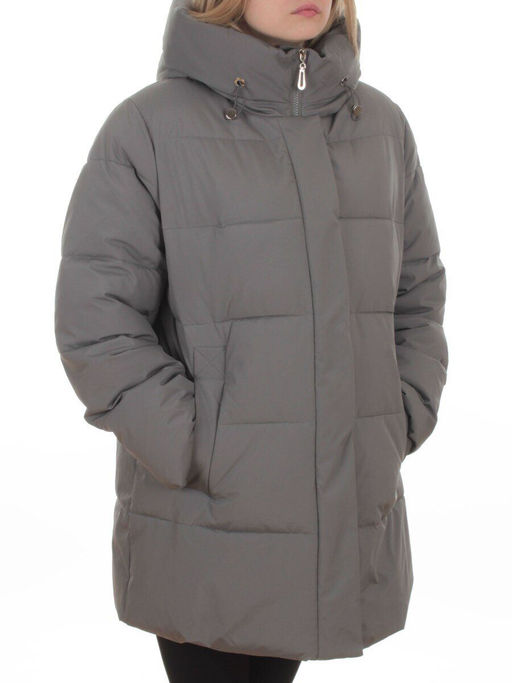 2405 GRAY Куртка зимняя женская (200 гр. холлофайбер)