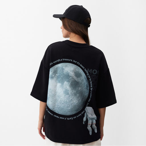 Футболка женская MIST Moon, размер 44, чёрная