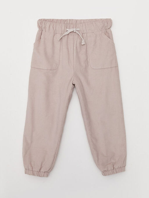 Beli Lastikli Basic K?z Bebek Jogger Pantolon