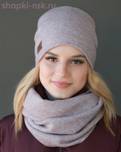 LL 3001 PL 3001 Комплект женский флис (колпак+снуд) (56-58)