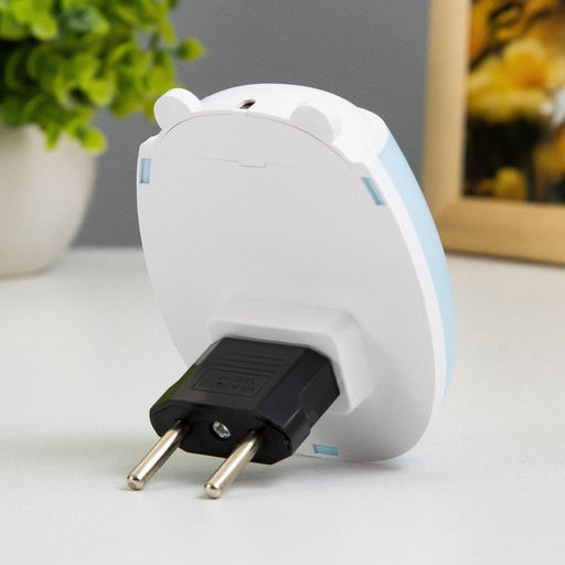 Ночник «Ушки» LED 1 Вт бело-голубой 7×5×8 см RISALUX