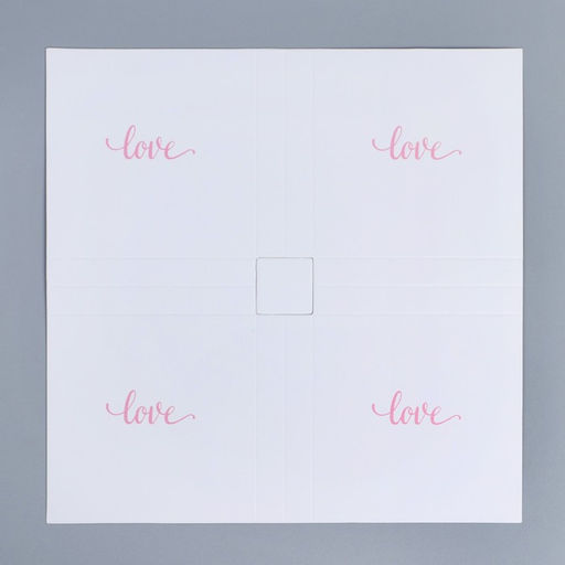 Цена за 5 шт. Коробка кондитерская для муссовых пирожных «Love», 17.8×17.8×6.5 см