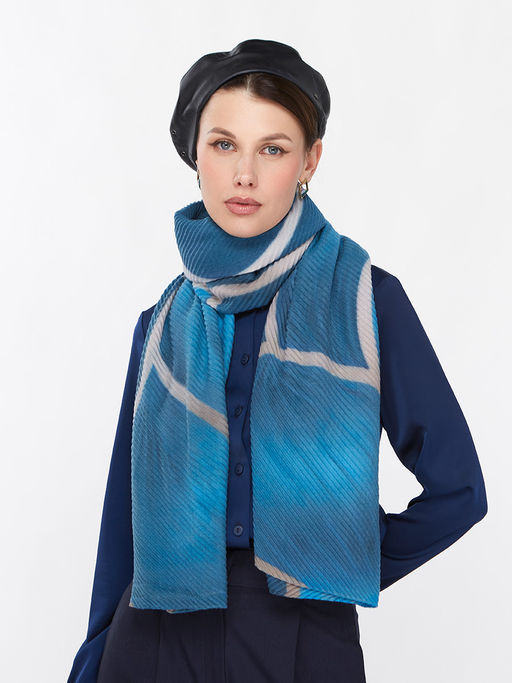 Большой, мягкий, тонкий и очень нежный двусторонний палантин с рисунком - Tantino фото 11