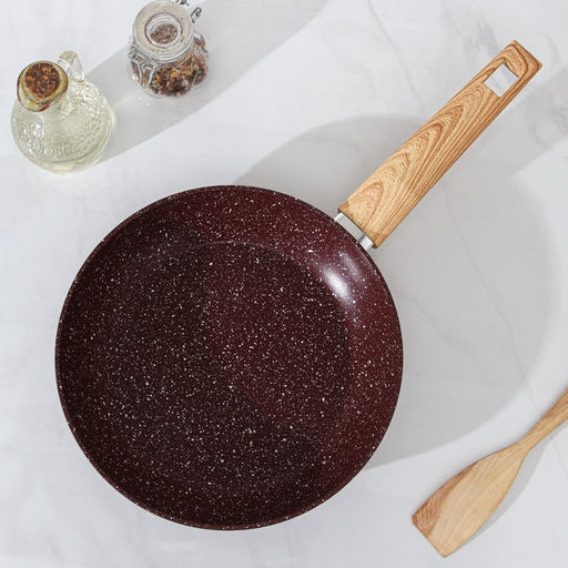 Сковорода Magistro Natural. Brown, d=24 см, кованый алюминий, ручка soft-touch, антипригарное покрытие, индукция, коричневая фото 2