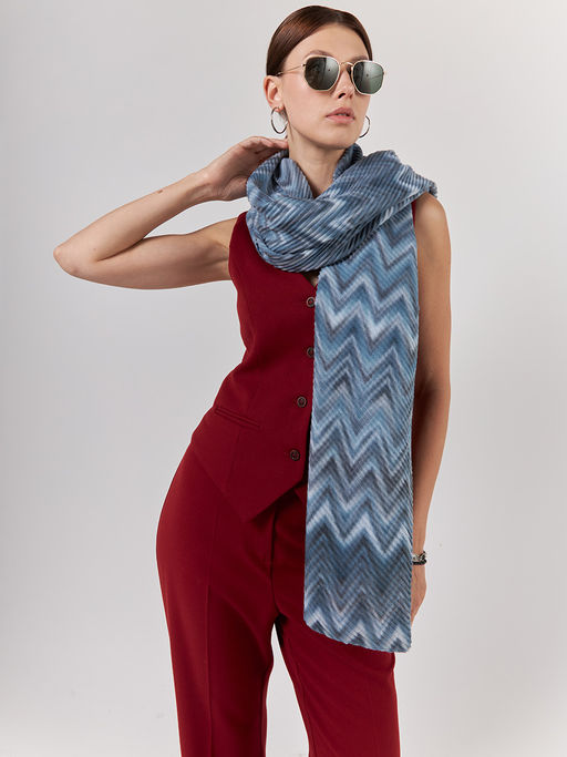 Большой, мягкий, тонкий и очень нежный двусторонний палантин с рисунком - Tantino фото 3