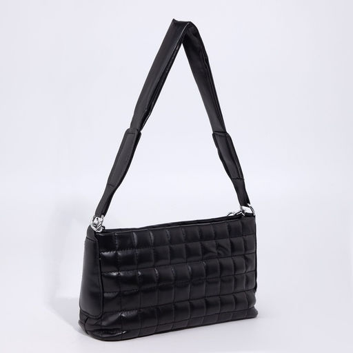 Сумка-багет на молнии, цвет чёрный - Simaland фото 2