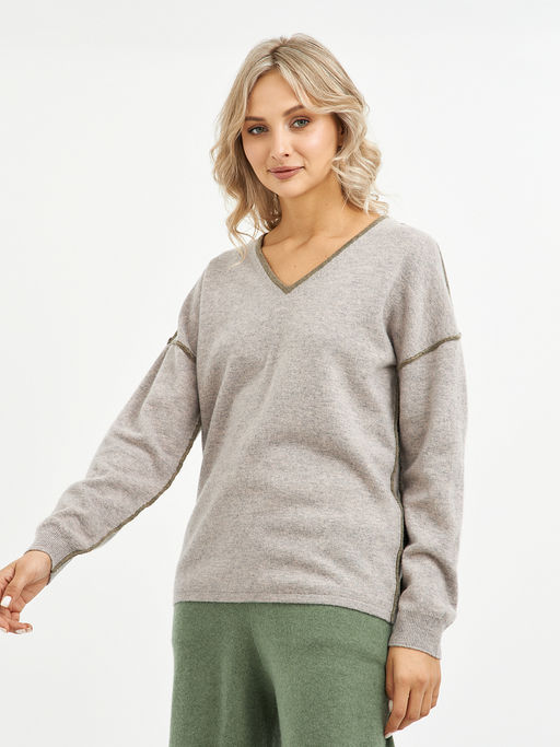 пуловер женский с контрастными элементами - Glenfield фото 3