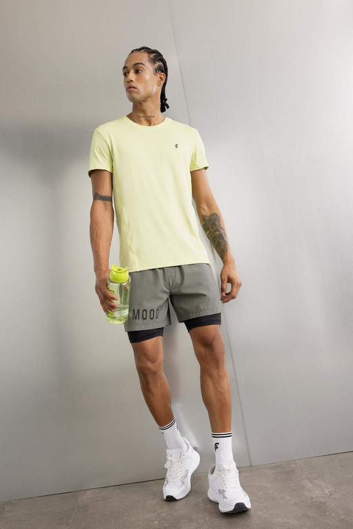 DeFactoFit Спортивная футболка Slim Fit с круглым вырезом и короткими рукавами  фото 10