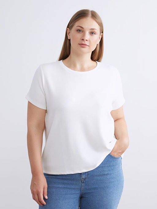 Bisiklet Yaka Kad?n Ti??rt