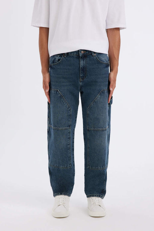 Wide Leg Fit Genis Kal?p Normal Bel Genis Paca Jean Pantolon - Defacto фото 2