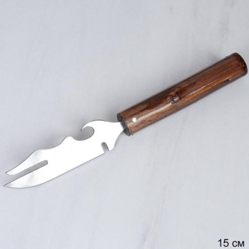 Нож шампурный с узором и деревянной ручкой Эко / 2К-388 /уп 12/ 270(150)х45х2 - ГалеонТрейд фото 2