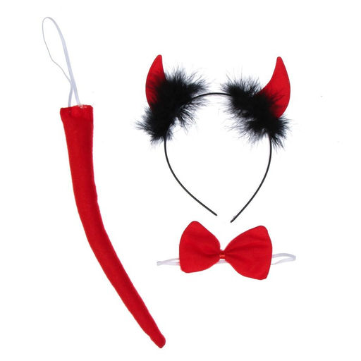 Карнавальный набор Чёрт, 3 предмета: ободок, бабочка, хвост