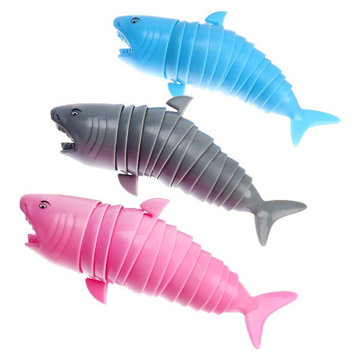 Цена за 10 шт. Акула антистресс игрушка, в шоубоксе - Funny toys фото 6