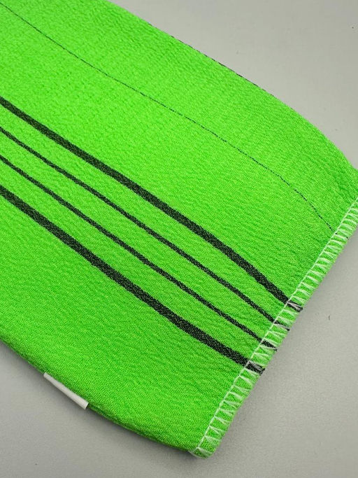 Bath Towel Мочалка-варежка для душа с пилинг-эффектом, уплотненная, зелёный