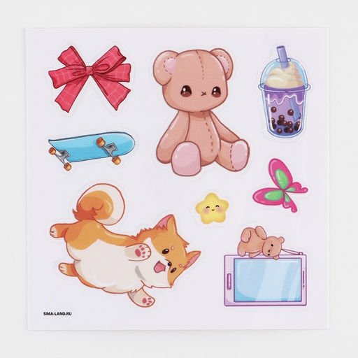 Набор для создания акриловых брелоков с наклейками и фигуркой из сургуча