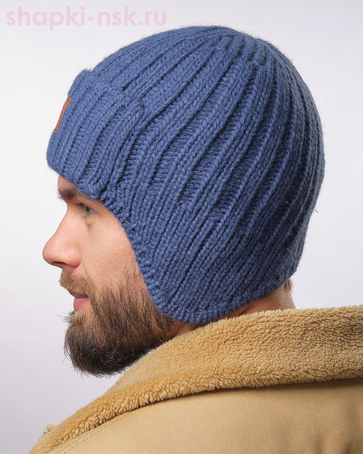 D 195 Ушанка мужская флис (56-58)