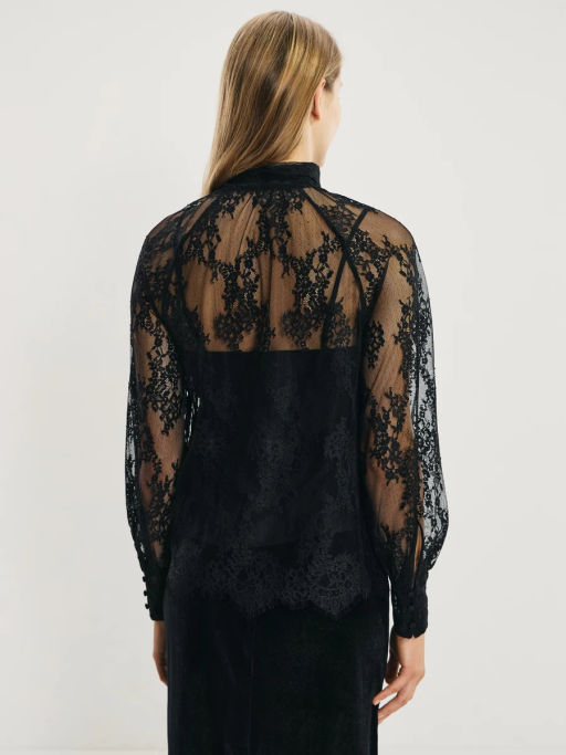 Блузка из кружева с бантом / Zarina