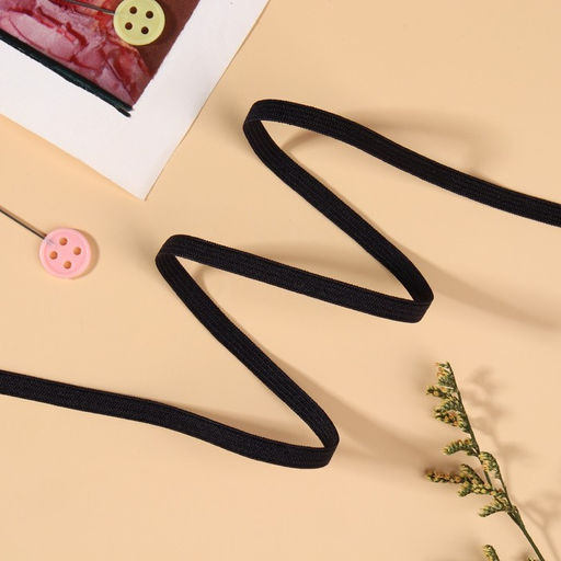 Цена за 2 шт. Резинка для укрепления кружева, 5 мм, 10±0.5 м, чёрная