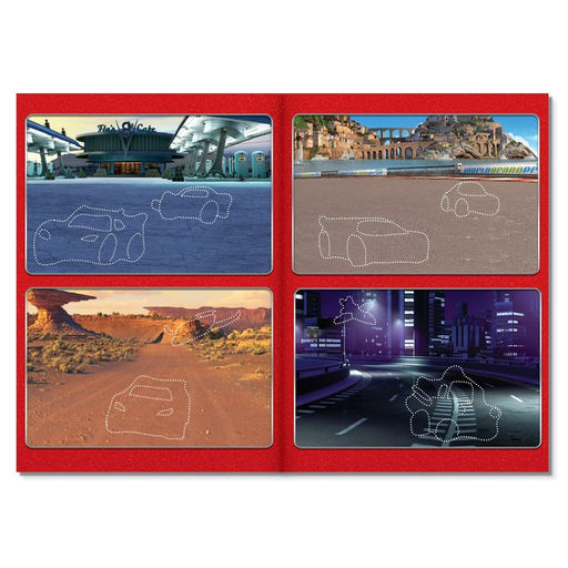 Наклейки многоразовые в альбоме «Тачки», 2 шт., формат А4, Дисней