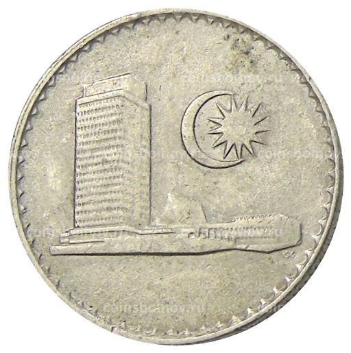 Монета 10 сен 1976 года Малайзия