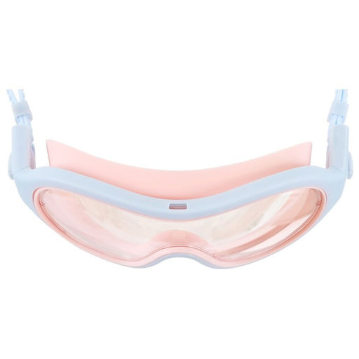 Маска для плавания детская ONLYTOP, беруши, цвет лиловый/кремовый