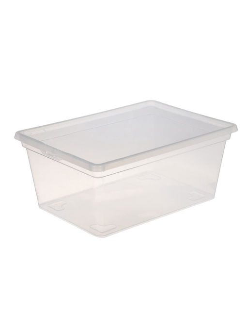Ящики пластиковые для хранения, с крышкой, набор 2 шт.: 10 л, 16 л, прозрачно-матовый - Соломон фото 3