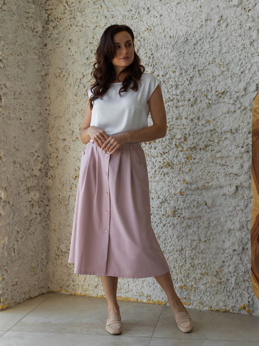 юбка ЛЕН с ВИСКОЗОЙ - Трика фото 2