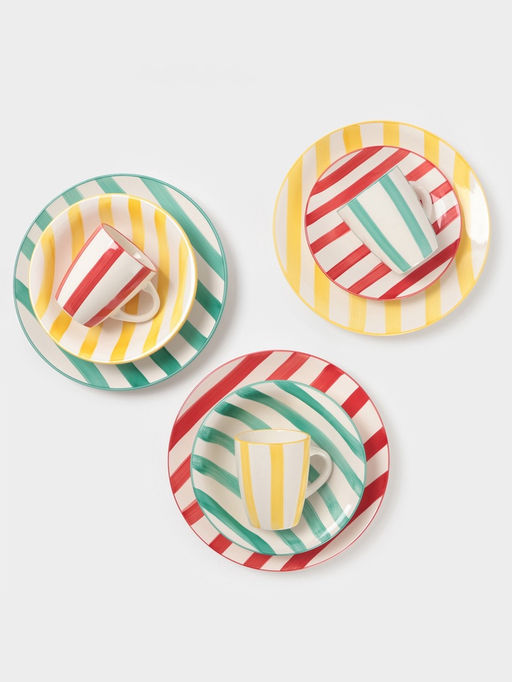 Тарелка глубокая Доляна «Райе», 600 мл, d=21 см, керамика, красная