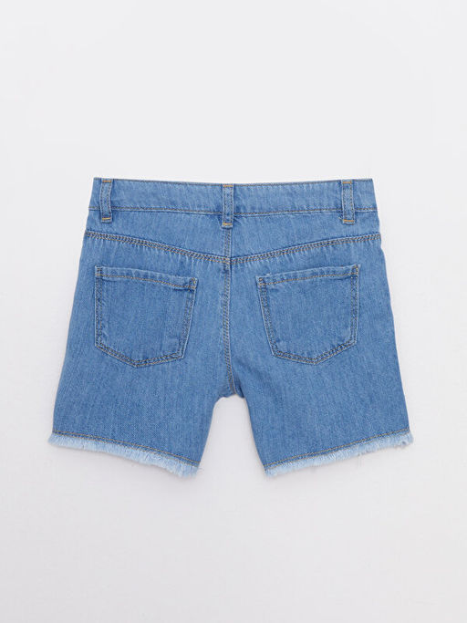 Y?rt?k Detayl? Pamuklu K?z ?ocuk Jean ?ort - Waikiki фото 2