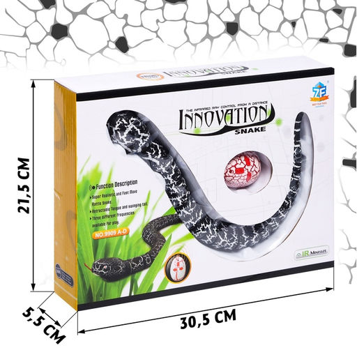 Животное радиоуправляемое Змея, свет, работает от аккумулятора, цвет черный - Simaland фото 6