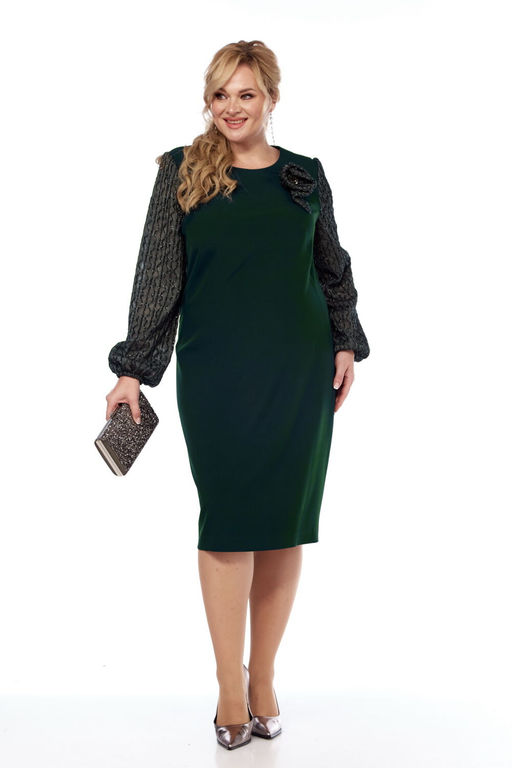 Платье VILENA 1043 черный+леопард  фото 31