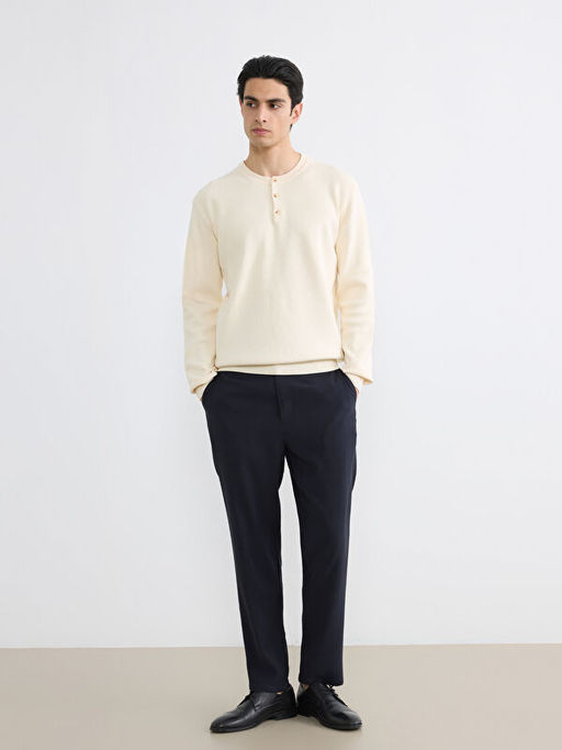 Bisiklet Yaka Erkek Triko Kazak