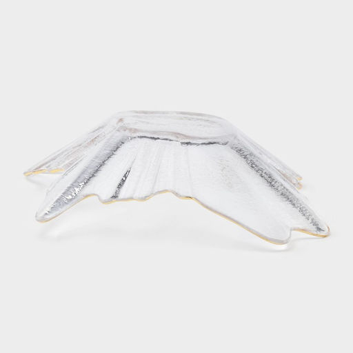 Ваза для фруктов «Рени», 24×22×6 см, с золотой отводкой, стекло, прозрачная