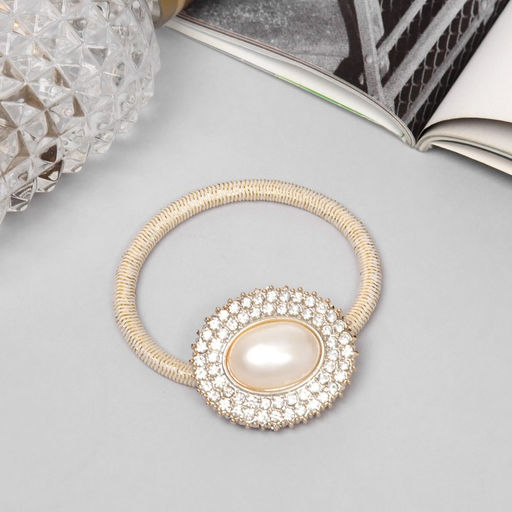 Цена за 6 шт. Резинка для волос «Кейли», овал, 5 см