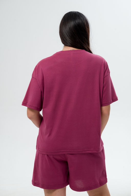 Пижама женская из кулирки Дива брусника макси - Амадэль фото 5