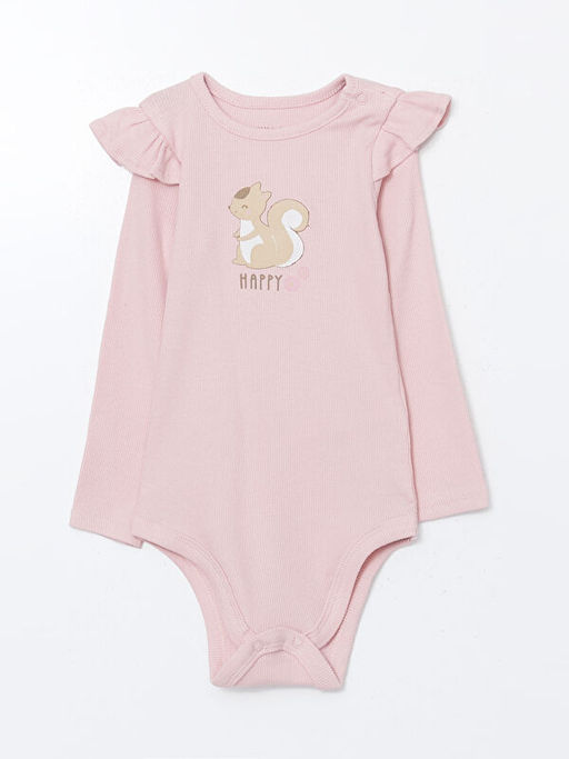 Bask?l? K?z Bebek ??t??tl? Body ve Pantolon 2li - Waikiki фото 2