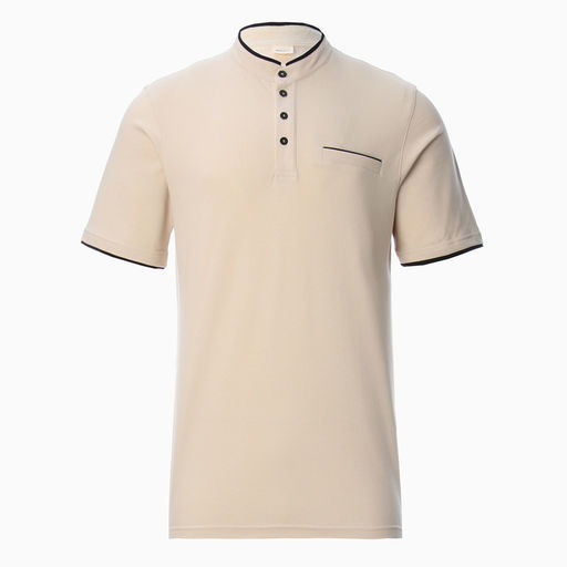 Футболка поло мужская MINAKU REGULAR FIT: бежевая, р-р 44