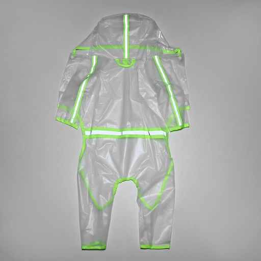 Дождевик-комбинезон для собак, р-р 2XL (ДС 42, ОГ 57 см, вес 16-20 кг), прозрачный-жёлтый - Simaland фото 6