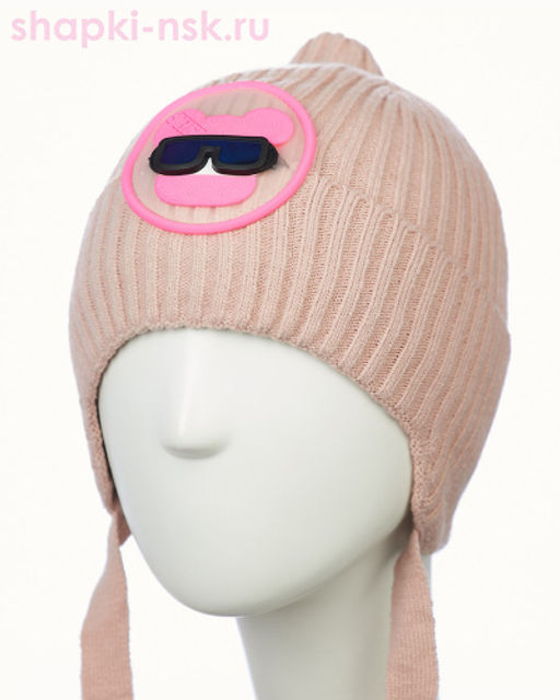 04-27-M Шапка для девочки флис (50-52)