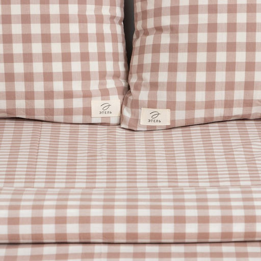 Постельное бельё Этель 2 сп Beige cage 180х210 см,220х240 см,50х70-2шт, 100% жатый хлопок, 140 гр/м2  фото 3