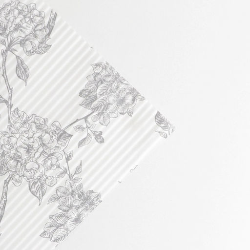 Бумага упаковочная гофрированная в рулоне «Цветы», 0,68 x 5м