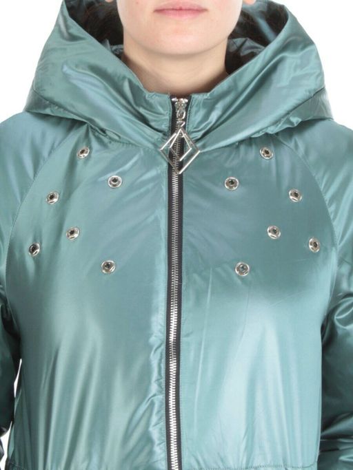 F03 GREEN Куртка демисезонная женская (100 гр. синтепон) - Фабричный китай фото 10