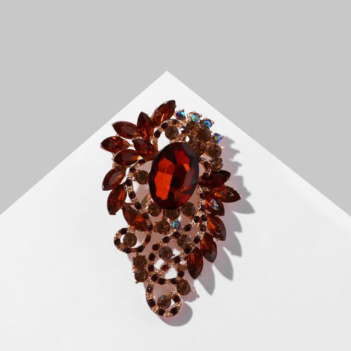 Брошь «Императрица» лавра, шампанского в золоте