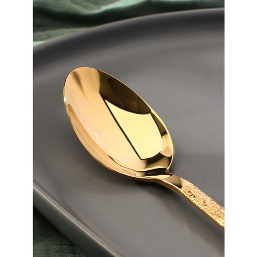Ложка столовая из нержавеющей стали Magistro Лин GOLD, длина 19,8 см, на подвесе, цвет золотой  фото 2
