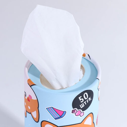 Салфетки бумажные в тубусе У меня лапки!, 50 шт, двухслойные - Simaland фото 6