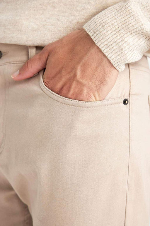 Длинные атласные брюки прямого кроя стандартного кроя - Defacto фото 8